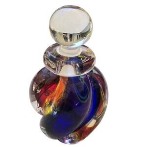 Tiffany & Co Murano Glass Perfume Bottle -Archimede Seguso Carnival Rainbow Art